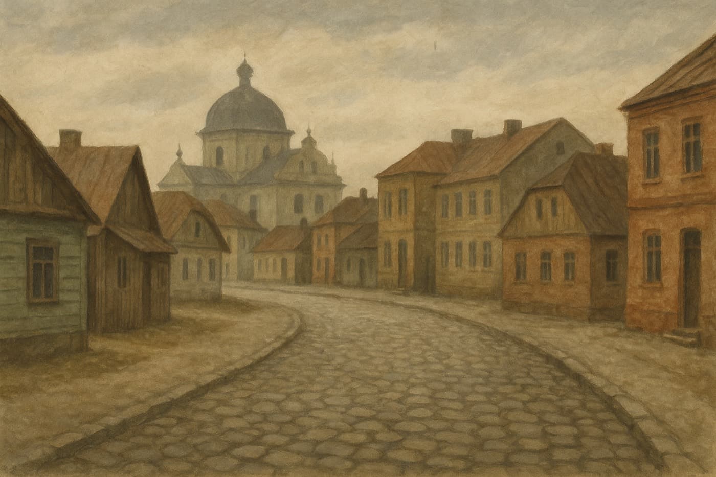An illustrated impression of pre-war Białystok